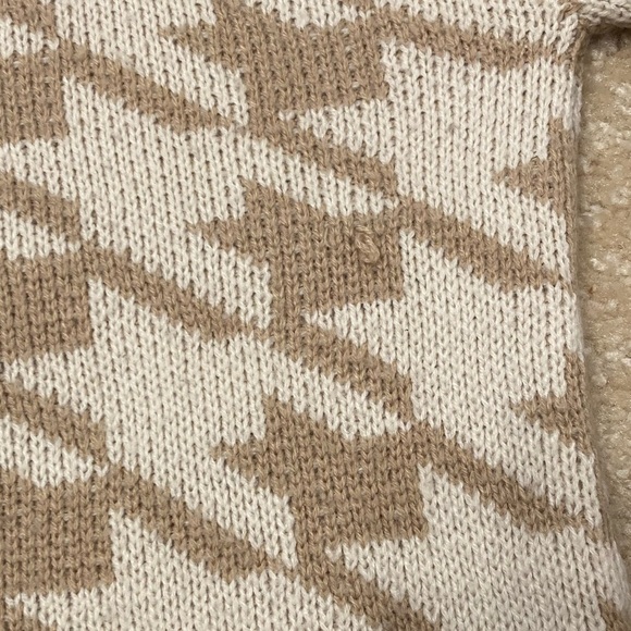 Princess Polly Sachi Houndstooth Sweater, Tan & Cream, Beige, Women’s M / L - Picture 5 of 8